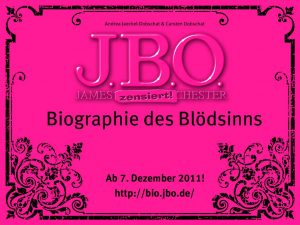 Wallpaper: Biographie des Blödsinns