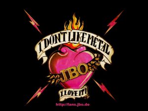 Wallpaper: „I Don't Like Metal – I Love It“-Tattoo