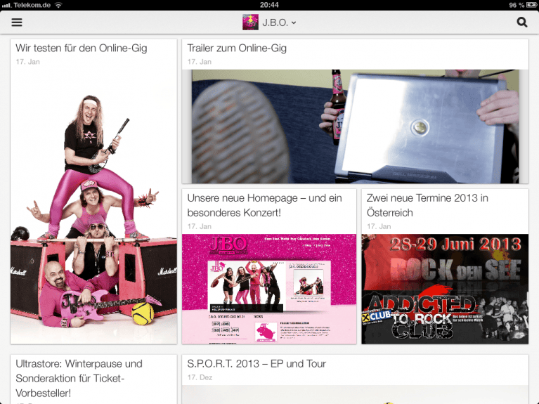 J.B.O. auf Google Currents