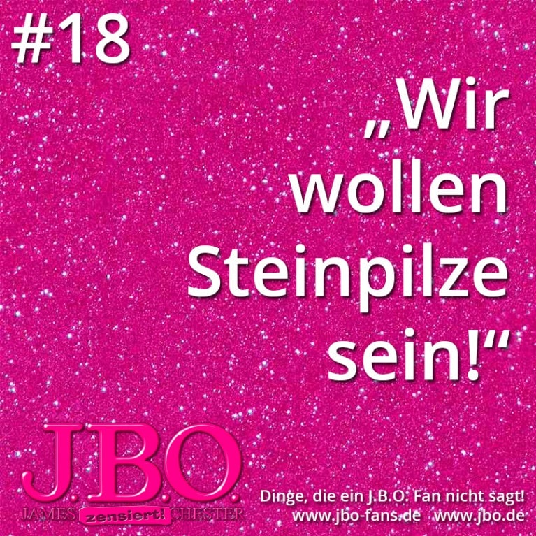 Dinge, die ein J.B.O. Fan nicht sagt #18: „Wir wollen Steinpilze sein!“