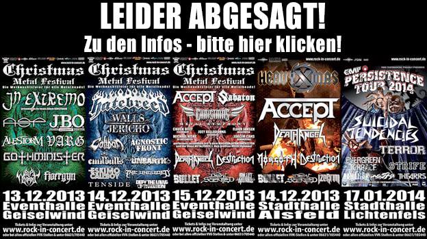 Christmas Metal Festival abgesagt :(
