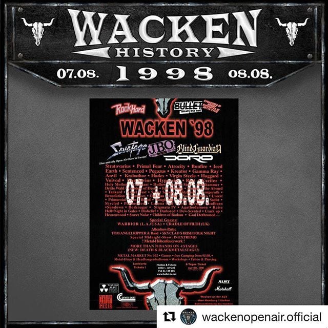 Instagram: „1998 war unser #ErstesMal in Wacken! Wer war da?“