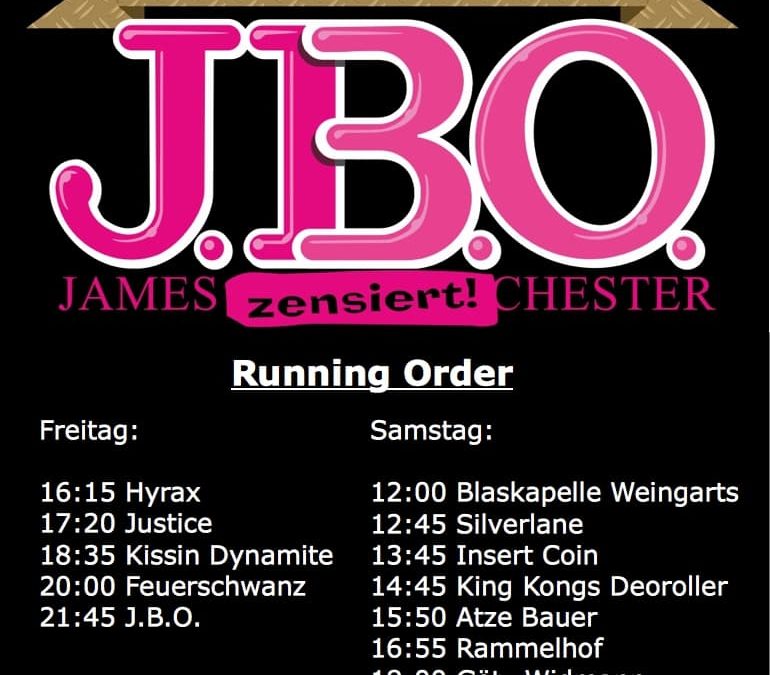 Ein Fest: Der Zeitplan!