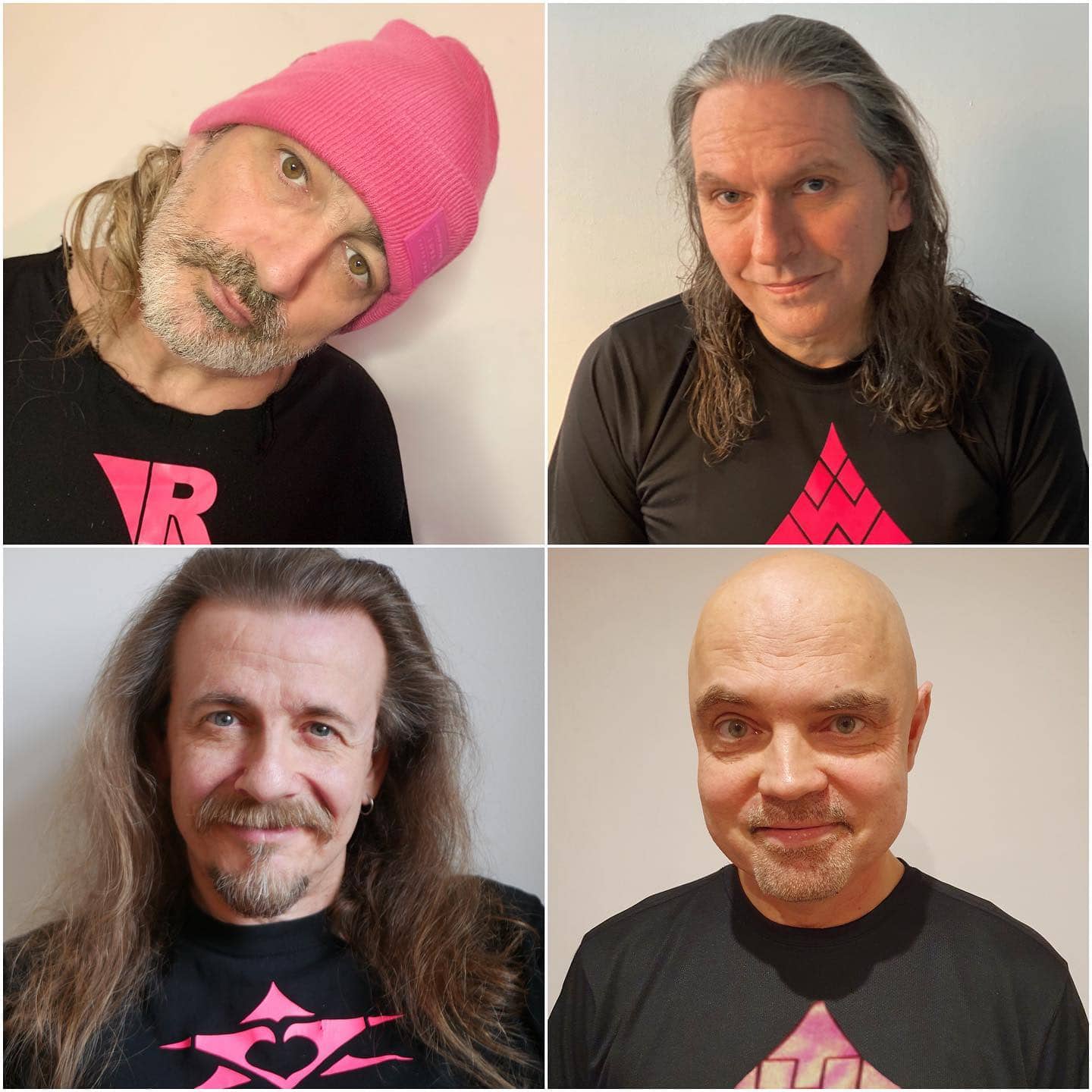 Instagram:Hello from the inside! 😁 Wie gehts Euch allen da draußen? Seid Ihr schon gespannt auf Montag? 😎 #bandfoto #lockdown #l