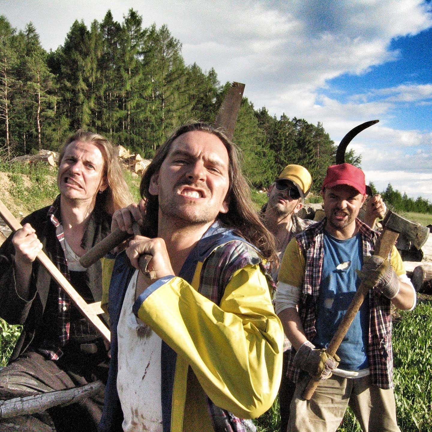 Instagram:Throwback Thursday: Bad guys or good guys… which ones are creepier? 😅😈😬 2004 while shooting the Gänseblümchen videoclip
