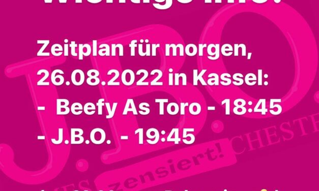 Instagram: Seid in Kassel morgen pünktlich am Start!  Zeitplan:
Ein…